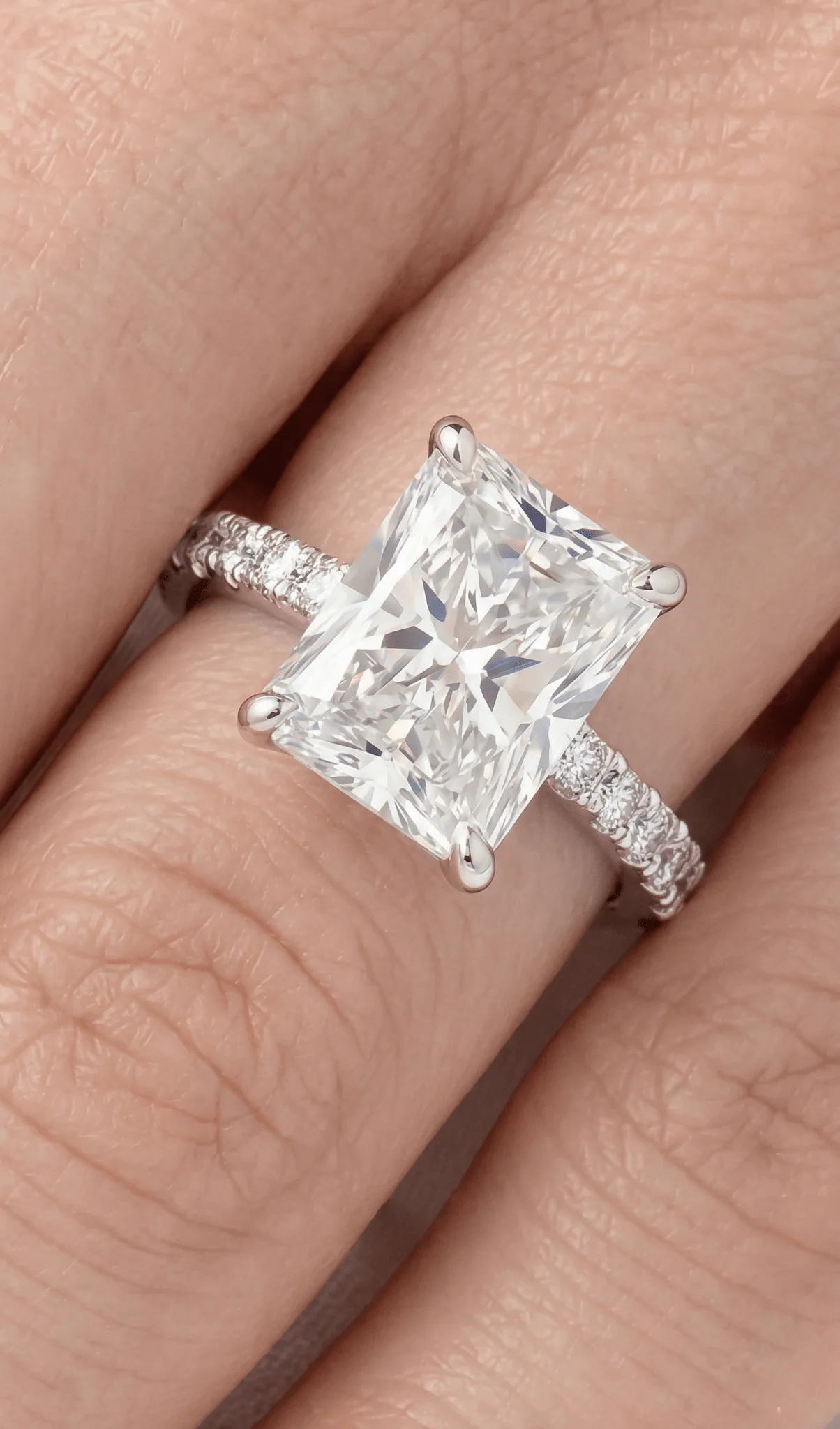 Radiant Moissanite Engagement Rings